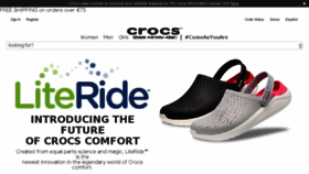 What Crocs.eu website looked like in 2018 (6 years ago)