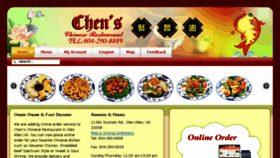 What Chensrestaurantva.com website looked like in 2018 (6 years ago)
