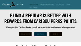 What Caribouperks.com website looked like in 2018 (6 years ago)
