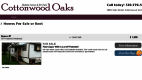 What Cottonwoodoaks.com website looked like in 2018 (6 years ago)