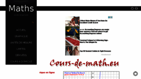 What Cours-de-math.eu website looked like in 2018 (6 years ago)