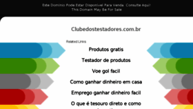 What Clubedostestadores.com.br website looked like in 2018 (6 years ago)