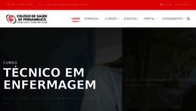 What Colegiodesaude.com.br website looked like in 2018 (6 years ago)