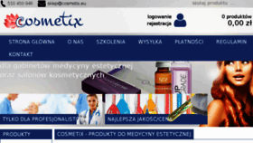 What Cosmetix.eu website looked like in 2018 (6 years ago)