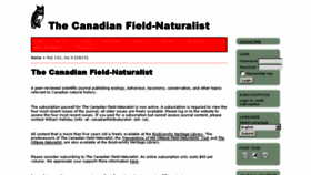 What Canadianfieldnaturalist.ca website looked like in 2018 (6 years ago)