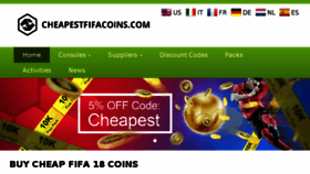 What Cheapestfifacoins.com website looked like in 2018 (6 years ago)