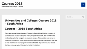 What Courses24.co.za website looked like in 2018 (6 years ago)