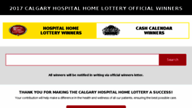 What Calgaryhospitalhomelottery.com website looked like in 2018 (6 years ago)