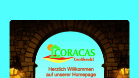 What Coracas.de website looked like in 2018 (6 years ago)