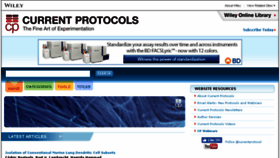 What Currentprotocols.com website looked like in 2018 (6 years ago)