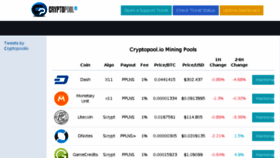 What Cryptopool.io website looked like in 2018 (6 years ago)