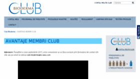 What Club-bioderma.ro website looked like in 2018 (6 years ago)