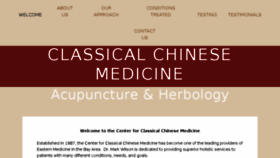 What Centerforclassicalchinesemedicine.com website looked like in 2018 (6 years ago)