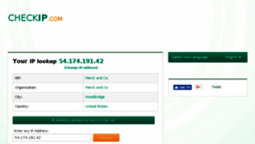 What Checkip.com website looked like in 2018 (6 years ago)