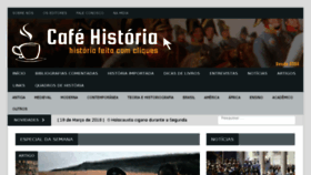 What Cafehistoria.com.br website looked like in 2018 (7 years ago)