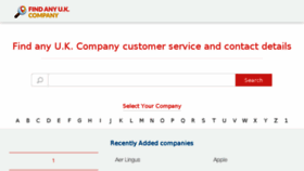 What Contactcustomerserviceuk.co.uk website looked like in 2018 (6 years ago)