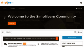 What Community.simplilearn.com website looked like in 2018 (6 years ago)
