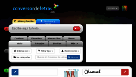 What Conversordeletras.com website looked like in 2018 (6 years ago)