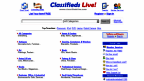 What Classifiedslive.com website looked like in 2018 (6 years ago)