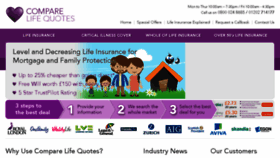 What Comparelifequotes.co.uk website looked like in 2018 (6 years ago)