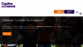 What Cradlestocrayons.org website looked like in 2018 (6 years ago)