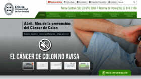 What Clinicauandes.cl website looked like in 2018 (6 years ago)