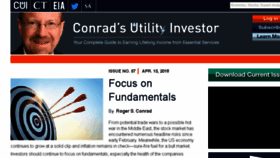 What Conradsutilityinvestor.com website looked like in 2018 (6 years ago)