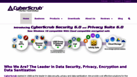 What Cyberscrub.com website looked like in 2018 (6 years ago)