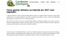 What Comoganhardinheiro.biz website looked like in 2018 (6 years ago)