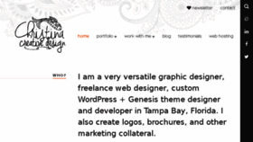 What Christinacreativedesign.com website looked like in 2018 (6 years ago)