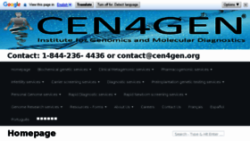 What Cen4gen.org website looked like in 2018 (6 years ago)