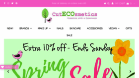 What Cutecosmetics.co.uk website looked like in 2018 (6 years ago)