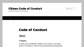 What Citizencodeofconduct.org website looked like in 2018 (6 years ago)