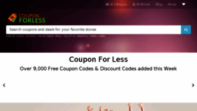What Couponforless.com website looked like in 2018 (6 years ago)