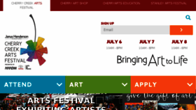 What Cherrycreekartsfestival.org website looked like in 2018 (6 years ago)