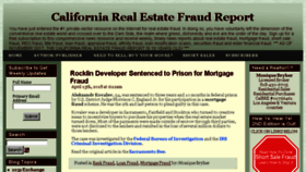 What Californiarealestatefraudreport.com website looked like in 2018 (6 years ago)