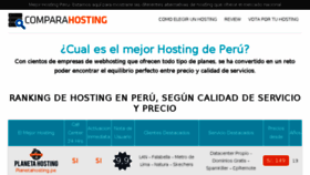 What Comparahosting.com.pe website looked like in 2018 (6 years ago)