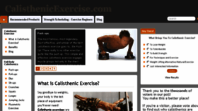 What Calisthenicexercise.com website looked like in 2018 (6 years ago)
