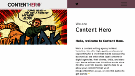 What Contenthero.co.uk website looked like in 2018 (6 years ago)