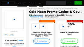 What Colehaan.bluepromocode.com website looked like in 2018 (6 years ago)