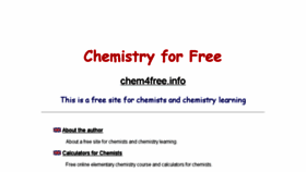 What Chem4free.info website looked like in 2018 (6 years ago)