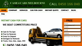 What Cash4carsmelbourne.com.au website looked like in 2018 (6 years ago)