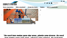What Casadosventos.com.br website looked like in 2018 (6 years ago)