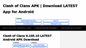 What Clashofclansapk.co website looked like in 2018 (6 years ago)
