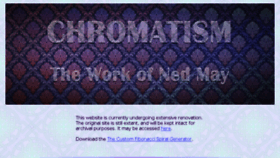 What Chromatism.net website looked like in 2018 (5 years ago)