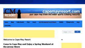 What Capemayresort.com website looked like in 2018 (6 years ago)