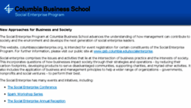 What Columbiasocialenterprise.org website looked like in 2018 (6 years ago)