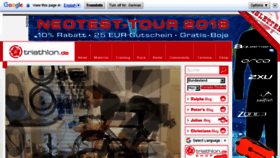 What Click.triathlon.de website looked like in 2018 (6 years ago)