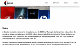 What Coletek.com.br website looked like in 2018 (6 years ago)