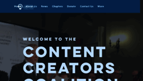 What Contentcreatorscoalition.org website looked like in 2018 (6 years ago)